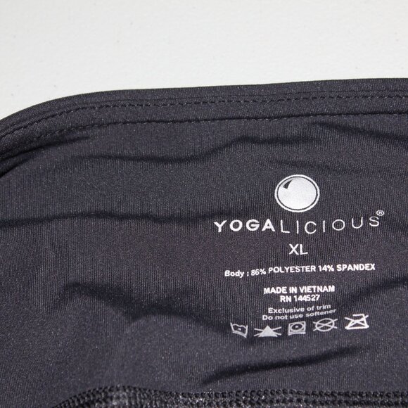 Black Yogalicious High Rise Capris Size XL New - Picture 5 of 7